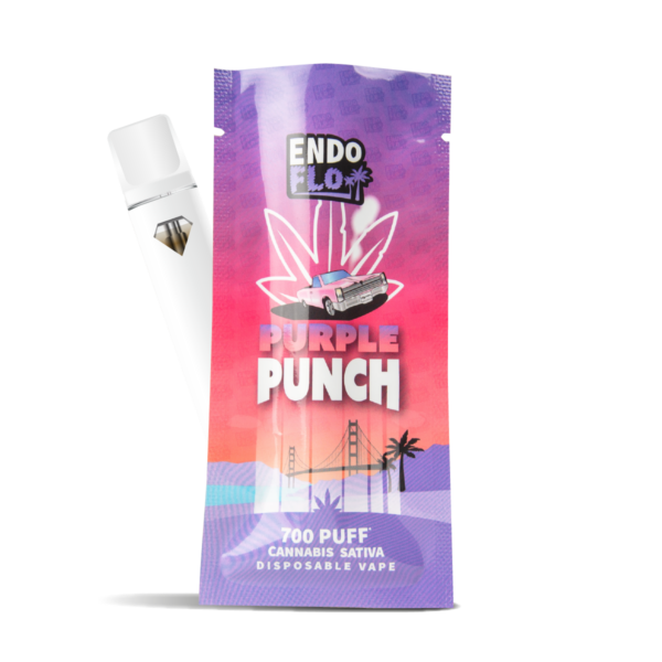 endoflo cbd disposable vape 500mg purple punch with pen