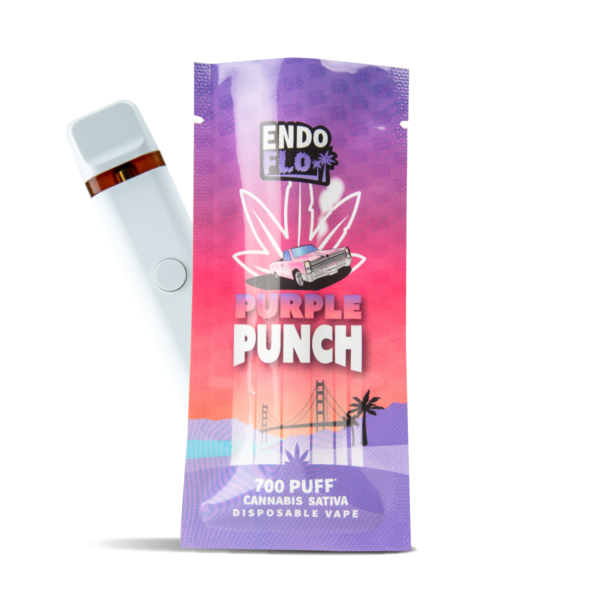 EndoFlo CBD Cannabis Vape Pen 500mg Full Spectrum - Purple Punch CBD Vape with Natural Terpenes